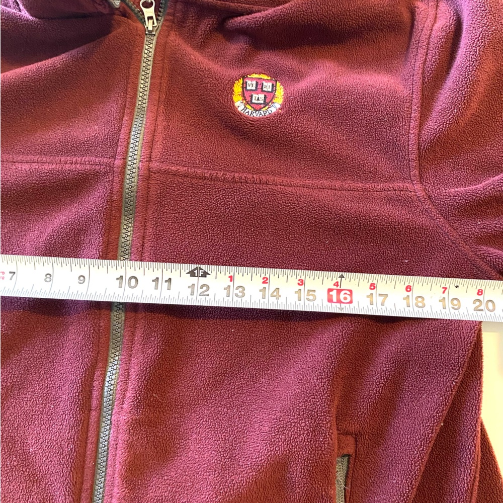 Charles River Harvard University Logo Fleece Academia Zip Up Men’s Jacket Large - Picture 10 of 11